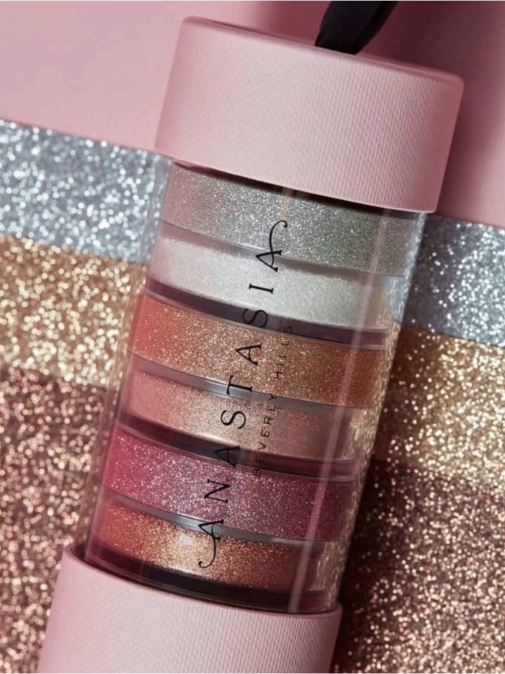 New Anastasia Beverly Hills Stacked Loose Metallic Powder Highlighter Set - Picture 5 of 9